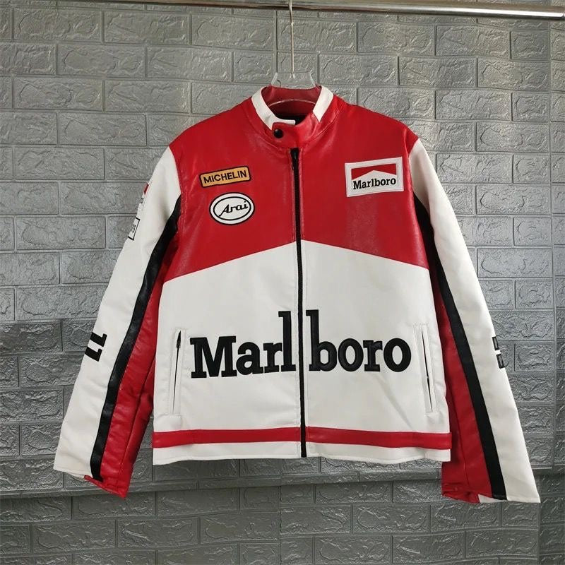 Merlboro Leather Jacket - Vintage Racing Style By Shadow wear