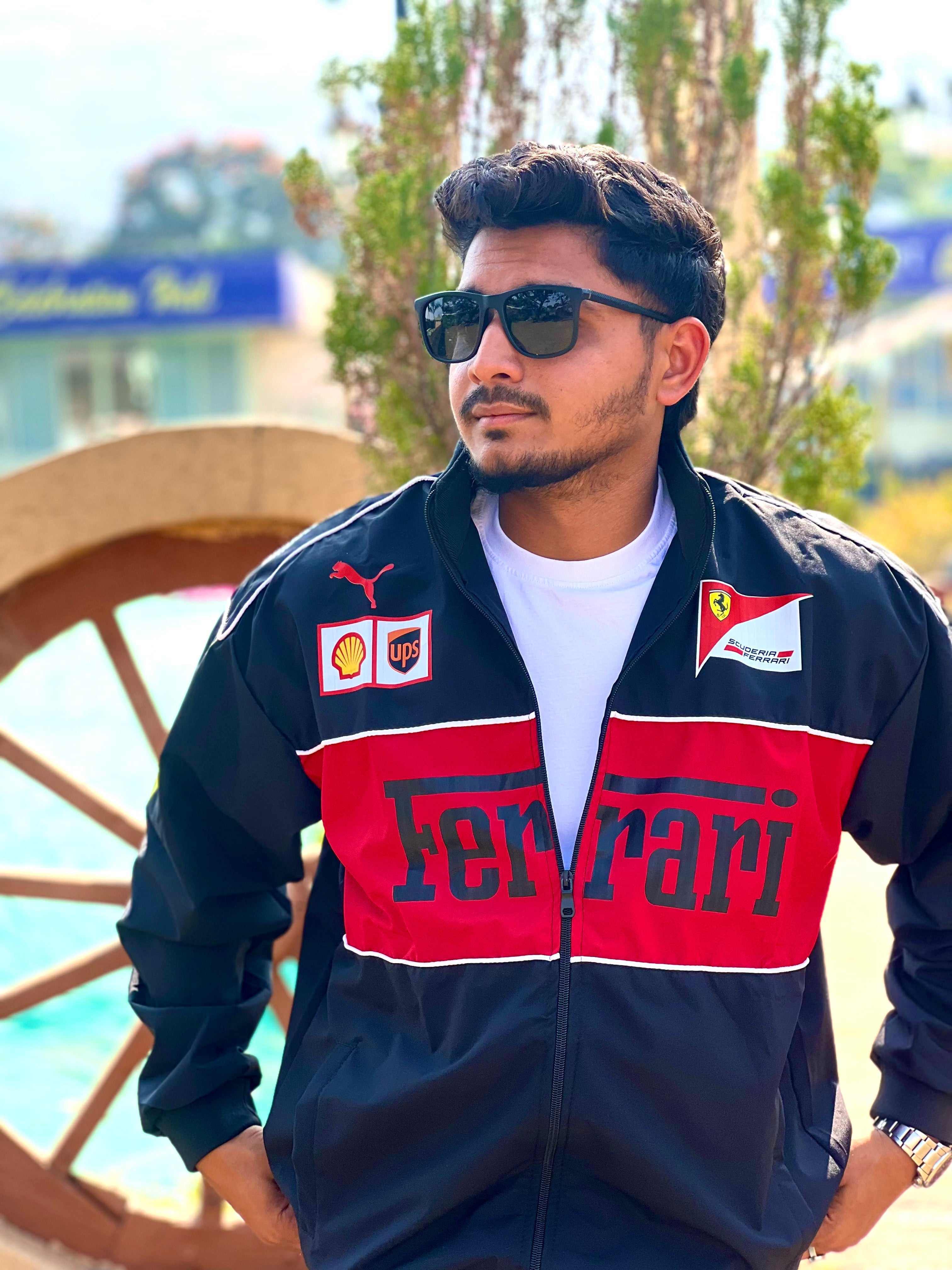 F1 BLACK FERRARI UNISEX RACING JACKET