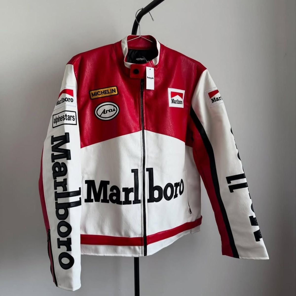 Merlboro Leather Jacket - Vintage Racing Style By Shadow wear
