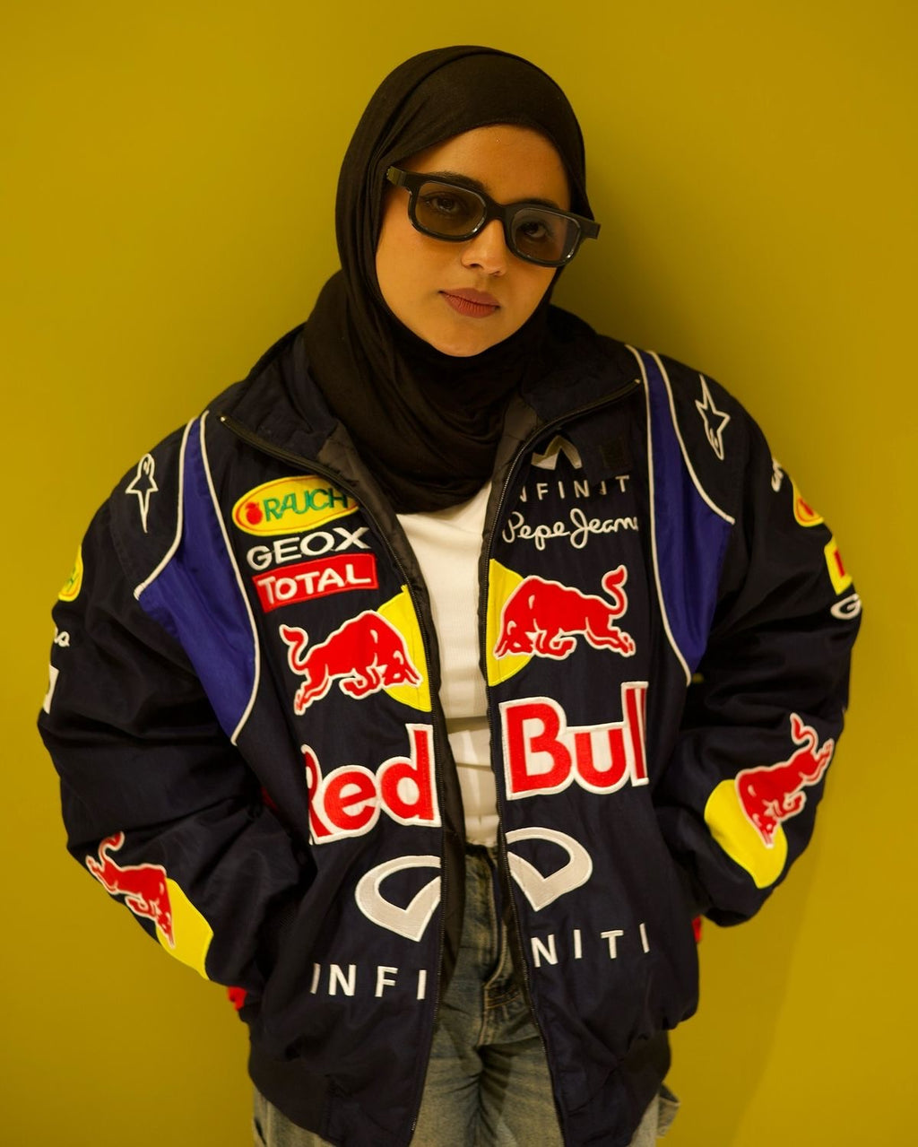 Red Bull puffer Embroidery Unisex Jacket