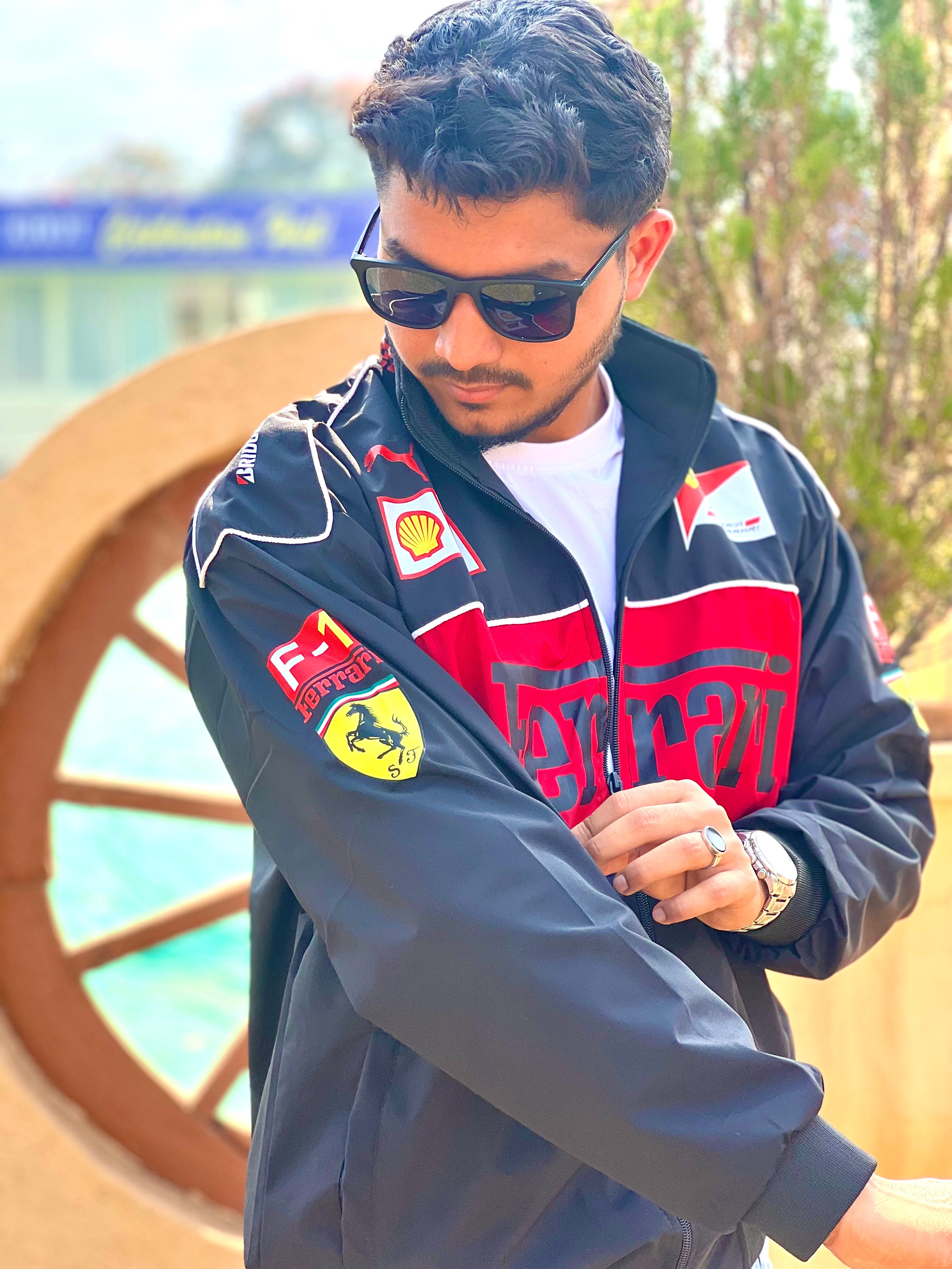 F1 BLACK FERRARI UNISEX RACING JACKET