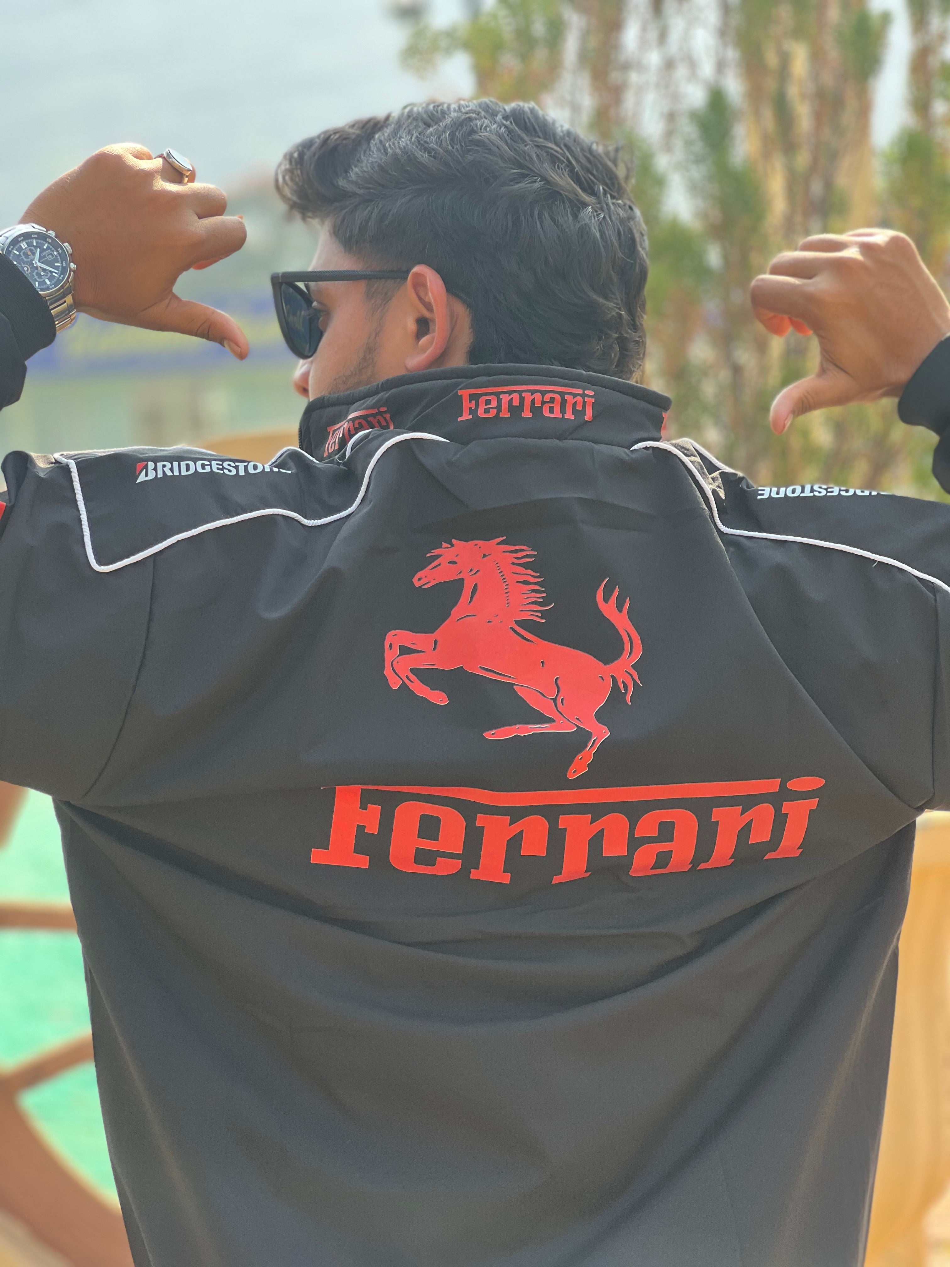 F1 BLACK FERRARI UNISEX RACING JACKET