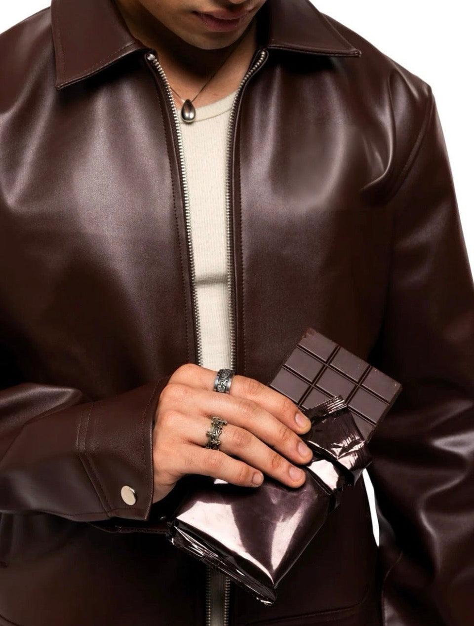 Vintage Style Brown Leather Jacket for Unisex