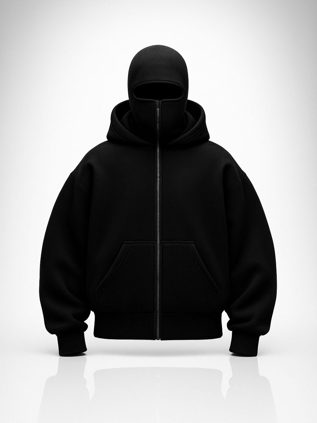 Black Balaclava Aesthetic Vintage Hoodi