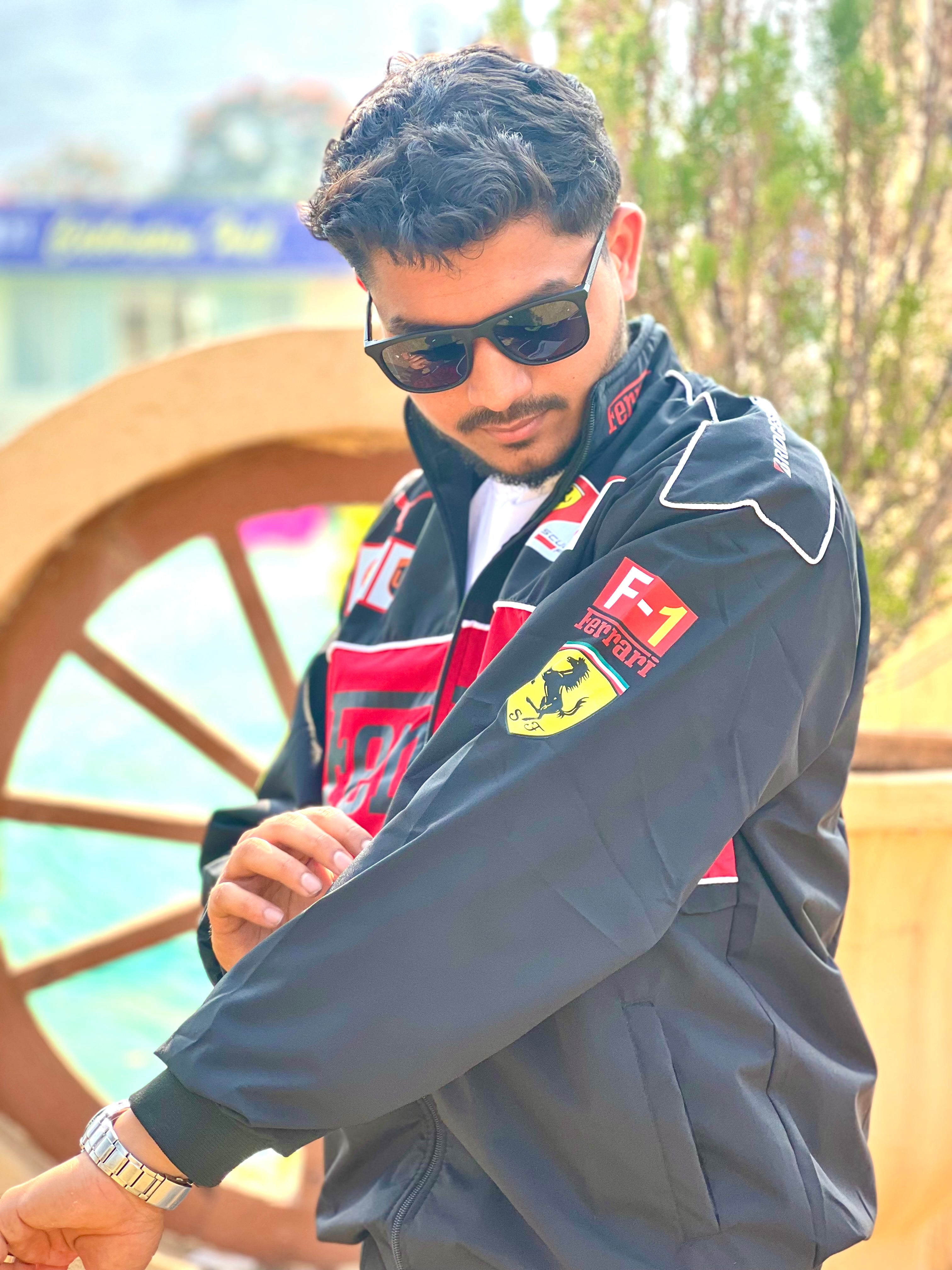 F1 BLACK FERRARI UNISEX RACING JACKET